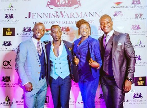 Okyeame Kwame, Lexis Bill, others in Jennis & Warmann suits at the launch of the brand in Accra