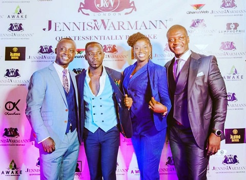 Okyeame Kwame, Lexis Bill, others in Jennis & Warmann suits at the launch of the brand in Accra