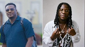 Asamoah Gyan (L) and Stonebwoy (R)