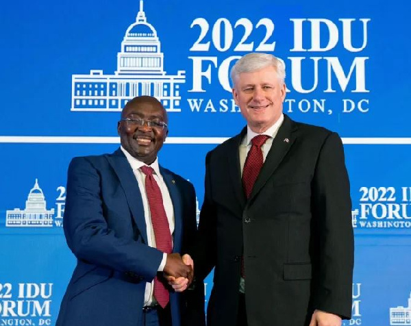 Vice President Dr. Mahamudu Bawumia and former Prime Minister of Canada Stephen Harper