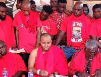 Nii Doku III and some leaders at the media interaction