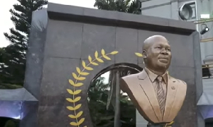 A part of the cenotaph for Dr Omane Boamah A part of the cenotaph for Dr Omane Boamah