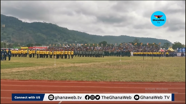 The soldier fainted during the Ghana at 67 Independence Day event at Koforidua