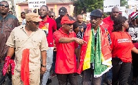 Some national executives of the NDC leading the demonstration