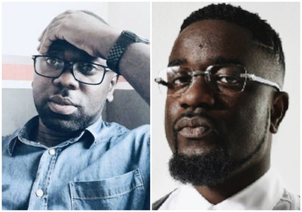 Ghanaian fashion designer Jeremiah Obuobi (L) and rapper Sarkodie  (R)