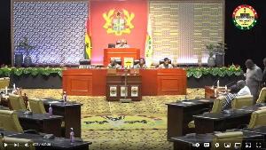 Parliament is sitting at the Dome of the International Conference Centre