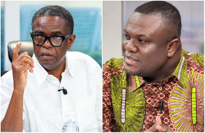 Kwesi Pratt Jnr (L) and Collins Adomako-Mensah (R) appeared on Metro TV's Good Morning Ghana