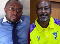 Coach Isaac Opeele and Medeama manager Ibrahim Tanko