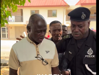 The lecturer (L) is in custody for allegedly parading himself as the Adumasahene