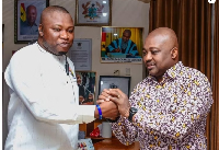 Felix Sangteeh and Upper West Regional Minister, Charles Lwanga Puozuing Esq