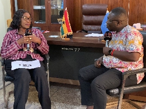 Nzema East MCE, Dorcas Elizabeth Ampah in an interview with Atinka FM