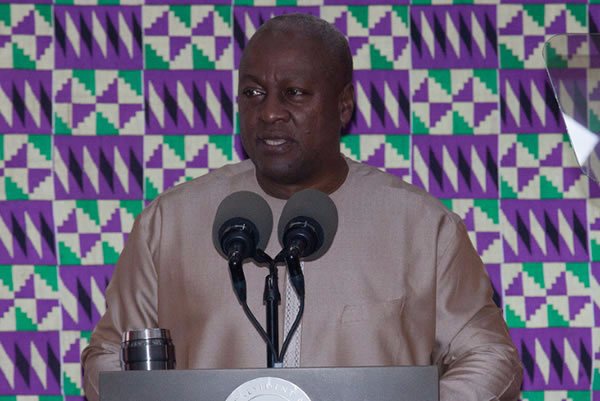 Former President Mahama attacked the NPP government for raiding homes of former officials