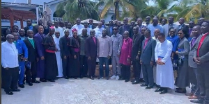 Bawumia with some members of the clergy