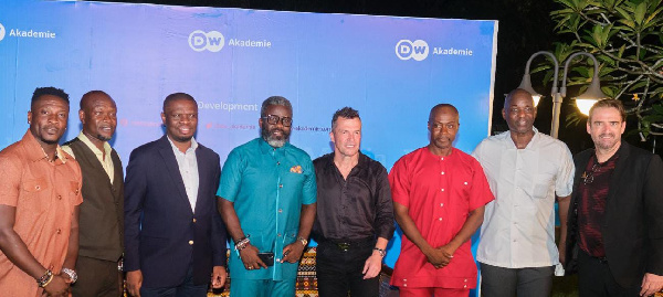 Some former Black Stars players with Daniel Krull, Lothar Matthäus and Mustapha Ussif