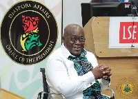 President Akufo-Addo was at the London School of Economics to deliver a speech at Africa Summit