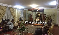 Okyenhene  Osagyefuo Amoatia Ofori-Panin  in the palace of the Asantehene Otumfuo Nana Osei Tutu II