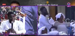 Woman runs to Prophet Ogyaba’s church to thank God after winning 11 billion old cedis bet