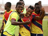 Hearts' players in jubilant mood
