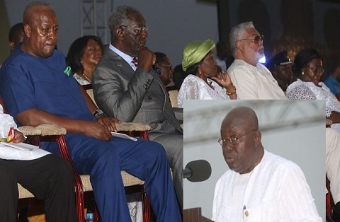 All 3 former Presidents of Ghana were present at the National Thanksgiving service held on Sunday