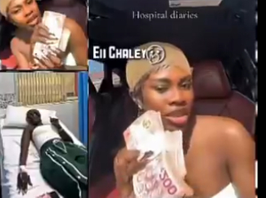 Dulcie Boateng flaunting bundles of cash on social media.