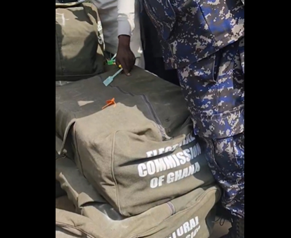 The EC bag containing electoral materials whose seals were broken