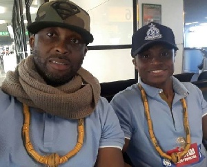 Paul Dogboe with his son Isaac Dogboe