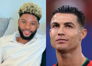 L-R: The Legacy Barber and Cristiano Ronaldo