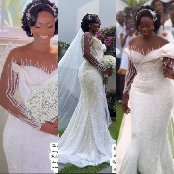 Ama Koomson donnes her beautiful wedding dress