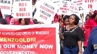 Menzgold customers during a demonstration