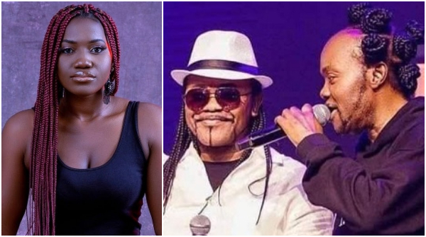 Xheila (L), her father Nana Acheampong (M) and the late Daddy Lumba (R)