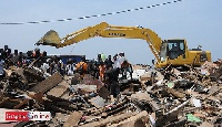 Ghana Railway Authority has demolished illegal structures dotted along the railway line at Tesano
