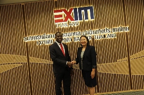 Executive Chairman of JGC with Vice President of Exim Bank-Thailand, Madam Draswan Shoowong
