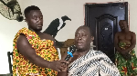 Nana Odiasempa Antwi Obugyei speaking during the visit by Asiedu Nketiah