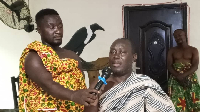 Nana Odiasempa Antwi Obugyei speaking during the visit by Asiedu Nketiah
