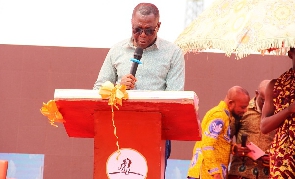 Emmanuel Baidoo, the regional head of Anglogold Ashanti speaking at the event