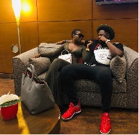 Medikal and Fella Makafui in one of the photos they shared on Instagram