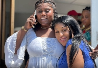 Ghanaian singer, Fantana and her mother, Dorcas Affo-Toffey