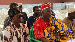 Nii Odoi Kwao II, Head of the Nii Odoi Kwao Family of Osu (with the microphone)