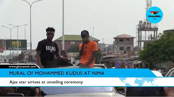 Watch The Arrival Of Mohammed Kudus At The Unveiling Of His Mural In Nima