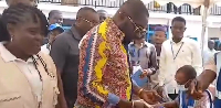 Osei Kwame Despite and his brother, Dr. Ernest Ofori Sarpong at the polling station