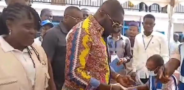 Osei Kwame Despite and his brother, Dr. Ernest Ofori Sarpong at the polling station