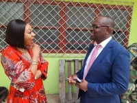 Jean Mensa and Dr Edward Omane Boamah interacting after a meeting