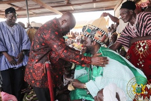 Nana Akufo- Addo paid a courtesy call on the regent of Dagbon