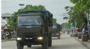 Tanzania Army patrol the street during vote counting in Zanzibar, Tanzania, Friday, Oct. 31, 2025 Tanzania Army patrol the street during vote counting in Zanzibar, Tanzania, Friday, Oct. 31, 2025