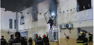 The fire service arrived at the scene in the early hours The fire service arrived at the scene in the early hours