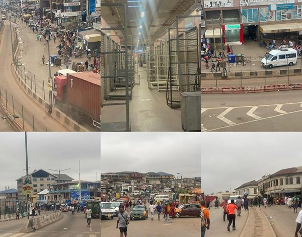 Many shops and businesses have been closed down in Kumasi