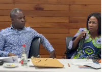 Health minister Kwabena Mintah Akando and his Deputy Grace Ayensu at the meeting