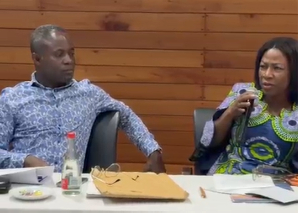 Health minister Kwabena Mintah Akando and his Deputy Grace Ayensu at the meeting