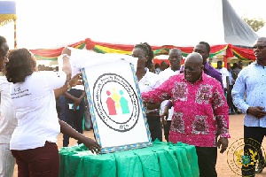 President Akufo-Addo unveiling the IPEP logo