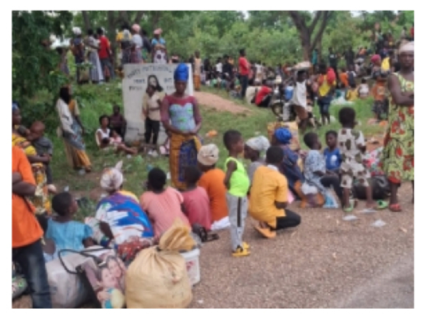 Hundreds have been displaced triggered by land barely the size of a room in Gbiniyiri